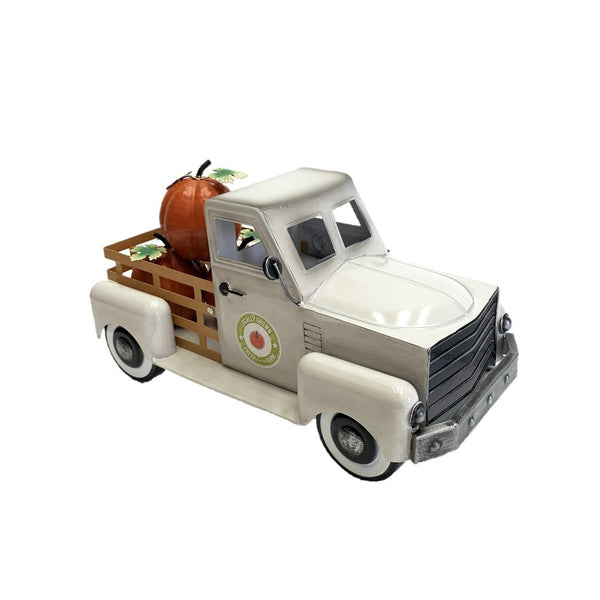 Country Style Metal Truck with Pumpkins Fall Autumn Halloween Decor