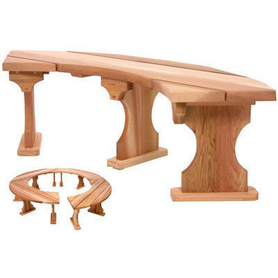 Cedar Wood Fireside Bench. Set QR60U-4 - Buy Online at YardEpic.com