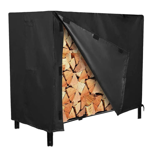 4FT Firewood Log Rack Cover Rectangular Wood Rack Fabric Waterproof UV Tear-Resistant
