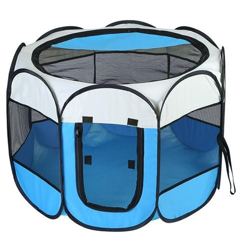 Portable Foldable Pet Tent Exercise Pen Kennel Removable Water Resistant Outdoor Use