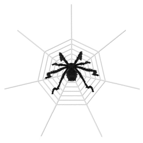 Spider Web Halloween Decoration Outdoor 5 Ft 4 Ft Tarantula Hairy Spider Scary Outdoor