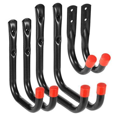 6 Pack Garage Storage Hooks 22lbs Load Bicycle Hooks Heavy Duty Utility Wall Hangers