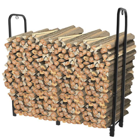 Firewood Log Rack 2500LBS Iron Wood Lumber Storage Stacking Heavy Duty Pile Lumber