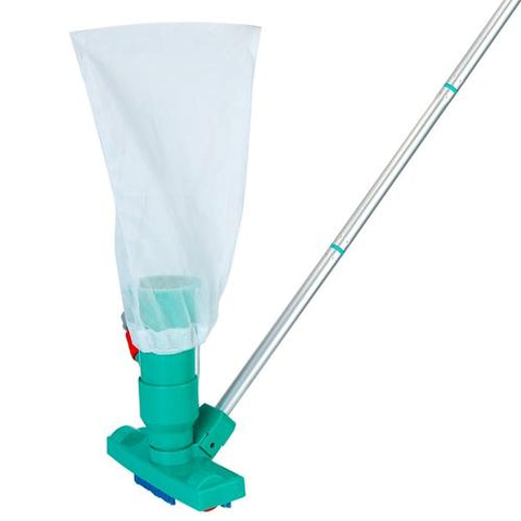 Swimming Pool Vacuum Head Brush Cleaner Telescopic Pole Fountain Cleaning Tool w/ Bag