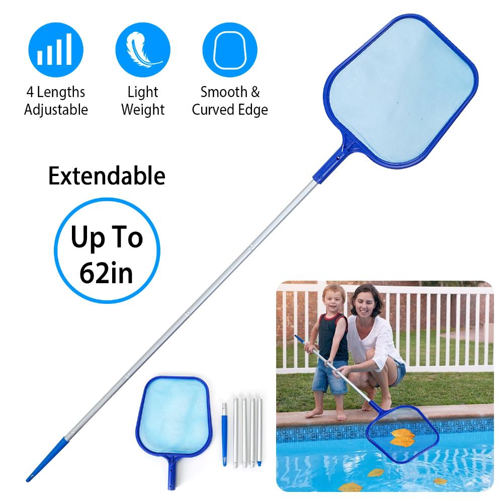 Swinging Pool Skimmer Cleaner Mesh Net Leaf Cleaning Scoop Pool Leaf R ...