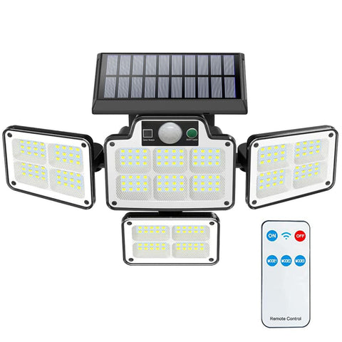 Solar Outdoor Light Motion Sensor Security Flood Lamp Wall Wireless 216 LEDs