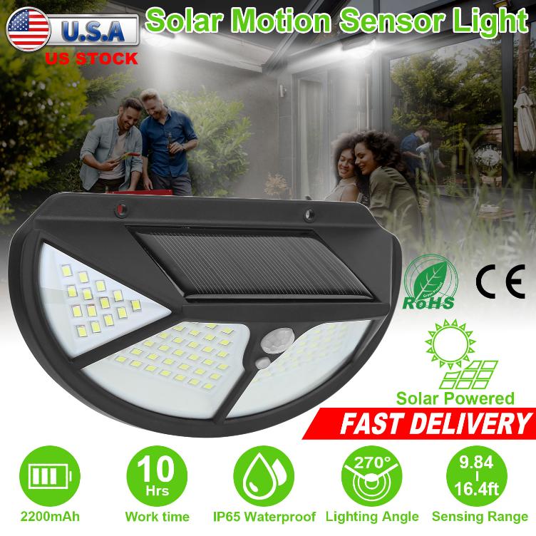 Wall Solar Powered Lights Outdoor 102 LEDs Waterproof Solar Lamps Moti ...