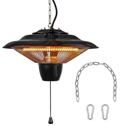 1500W Outdoor Hanging Patio Heater Ultra-Quiet Electric Heating Lamp Ceiling Mounted