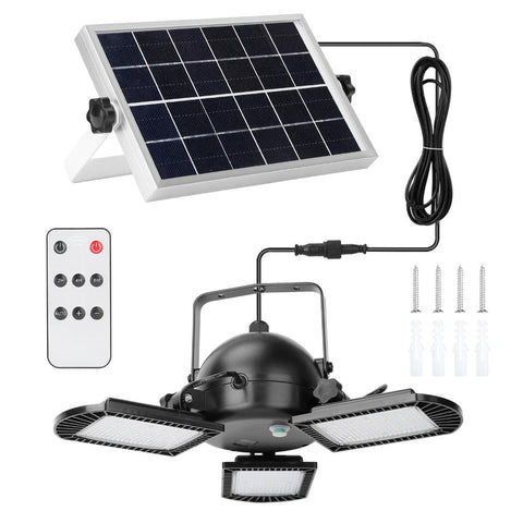 Solar Pendant Lights Adjustable Light 120° for Garage Shed Patio Deck Porch