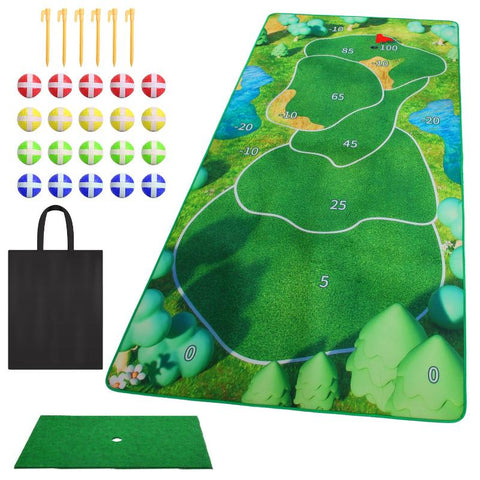 Golf Game Set Training Mat Chipping Mat 20Pcs Sticky Golf Balls Indoor Outdoor Golf Practice