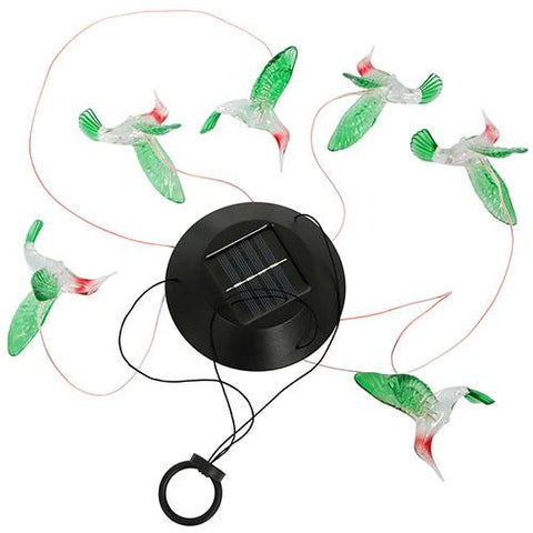 LED Solar Hummingbird Wind Chime Solar String Lights Color-Changing Decorative Lighting