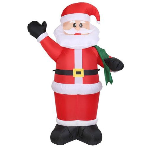 Inflatable Christmas Santa Claus Blow-up Light-up LED Waterproof Christmas Lawn Outdoor 6.4ft