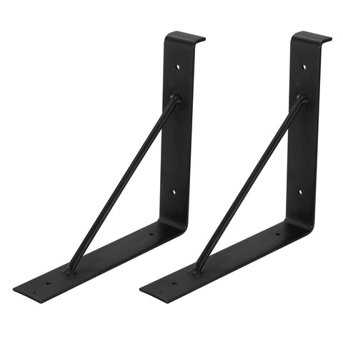 2 Pack Wall Mounted Shelf Bracket Heavy Duty L-Shaped Metal Shelf Bracket with Screws