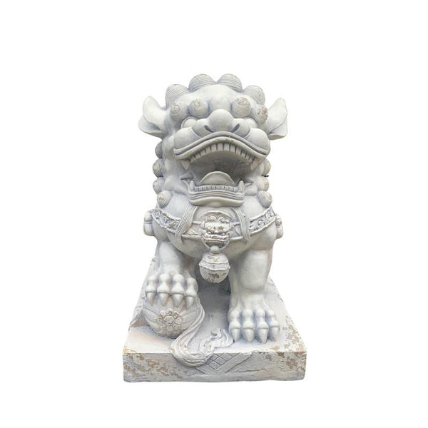 Set of 2 Magnesium Foo Dog Statues "Gan & An"