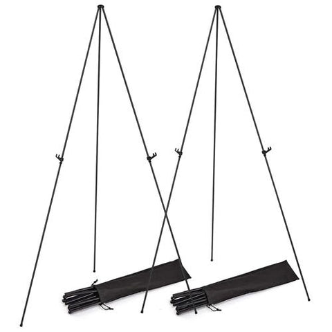2 Pack Easel Stand A Frame Tripod for Display Iron Alloy Wedding Poster Art Drawing Meeting