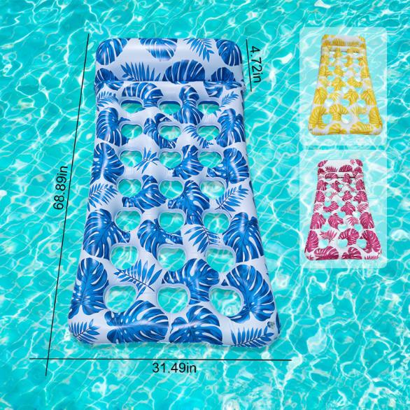 3 Pack Inflatable Pool Float Raft Water Lounge 330lbs Load-Bearing Mat ...