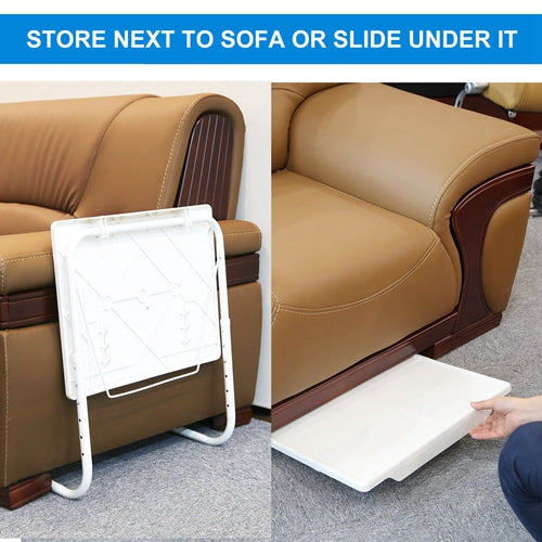 Foldable Tray Table Sofa TV Tray 6 Heights 3 Angles Laptop Desk Adjustable