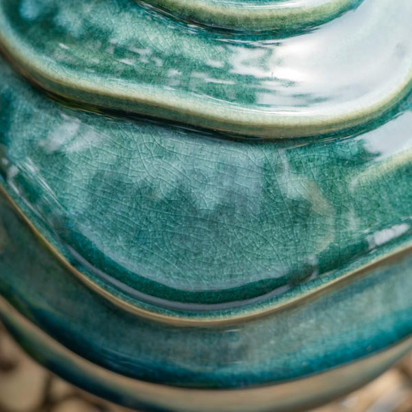 Set of 3 Assorted Porcelain Gazing Globes with Metal Stands