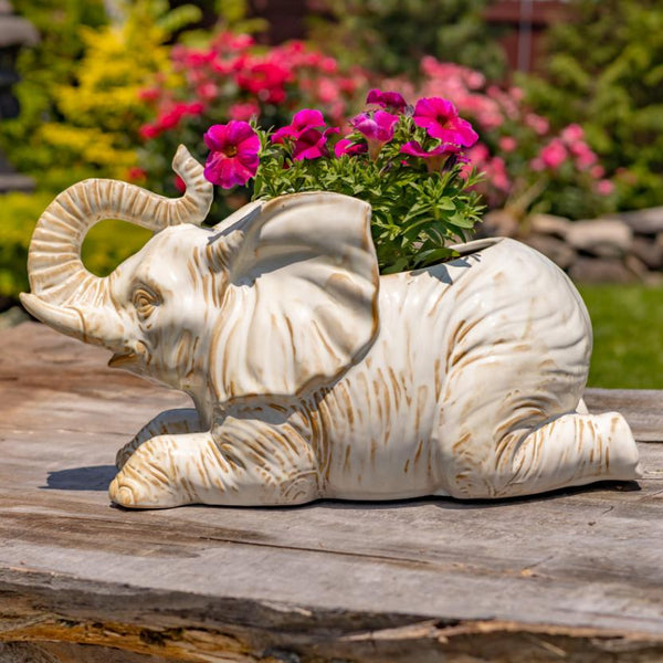 Hand Painted Ceramic Planters in Animal Designs