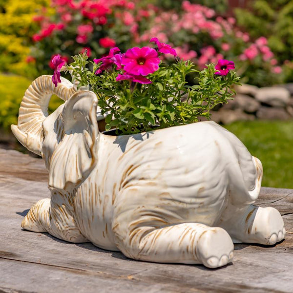 Hand Painted Ceramic Planters in Animal Designs