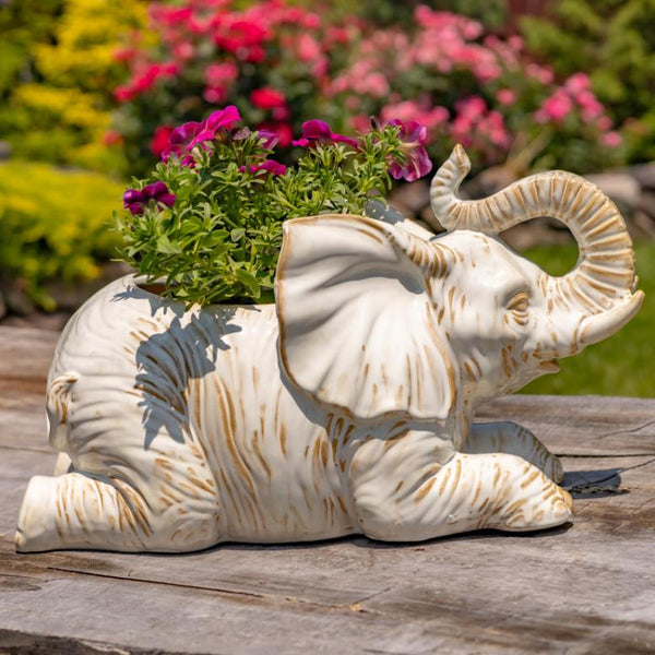 Hand Painted Ceramic Planters in Animal Designs