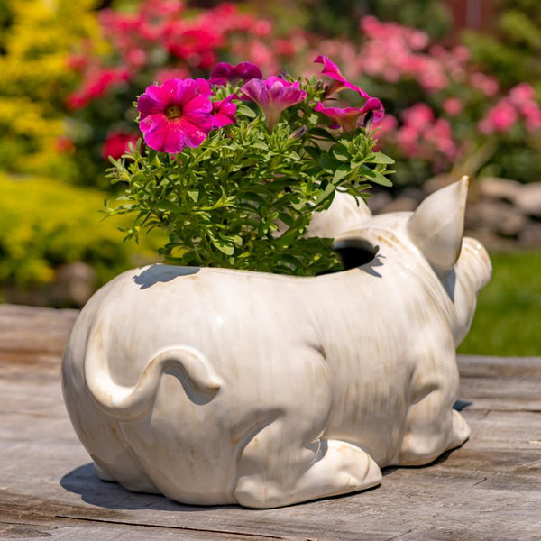 Hand Painted Ceramic Planters in Animal Designs