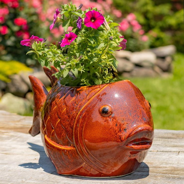 Hand Painted Ceramic Planters in Animal Designs