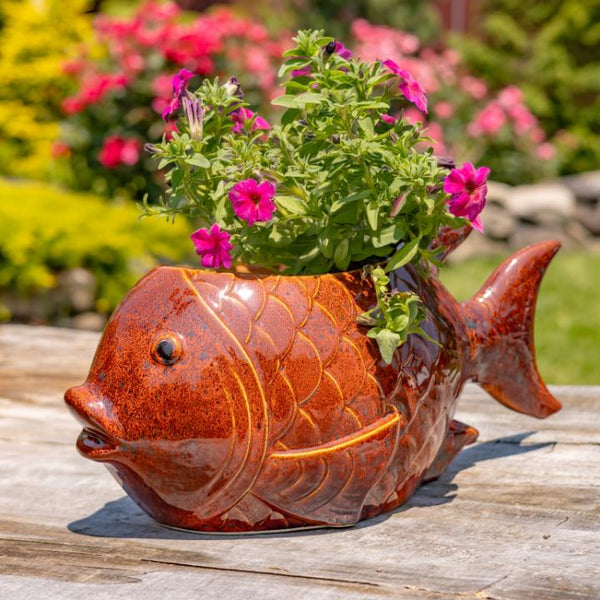 Hand Painted Ceramic Planters in Animal Designs