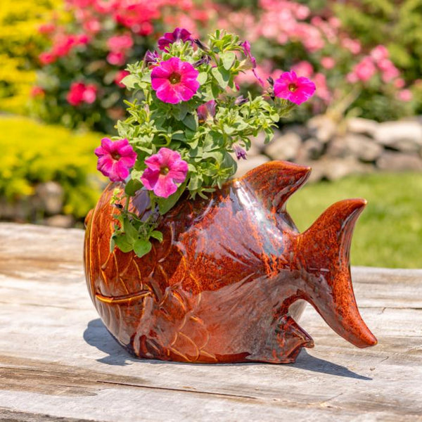 Hand Painted Ceramic Planters in Animal Designs