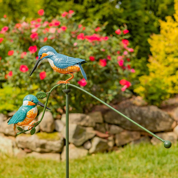 Double Hummingbird Balance Stake "Tiny & Teeny" 47" Tall