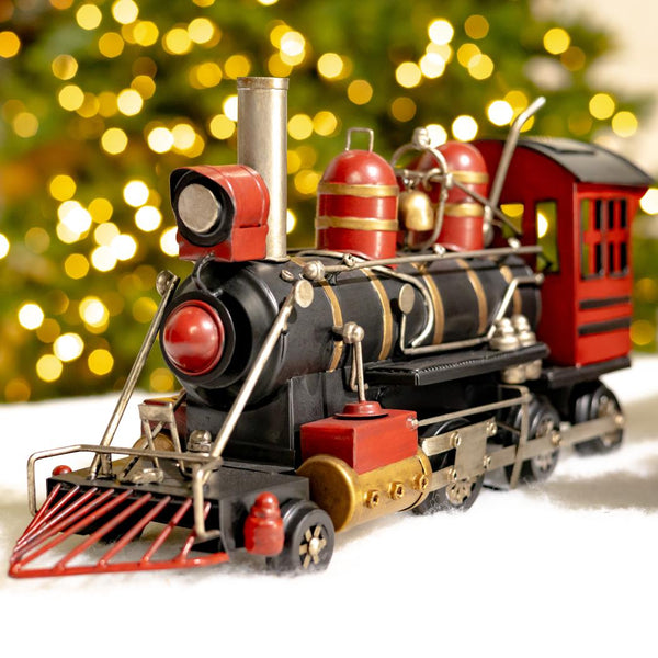 26" Long Christmas Locomotive Train Decoration with Cart & Gifts