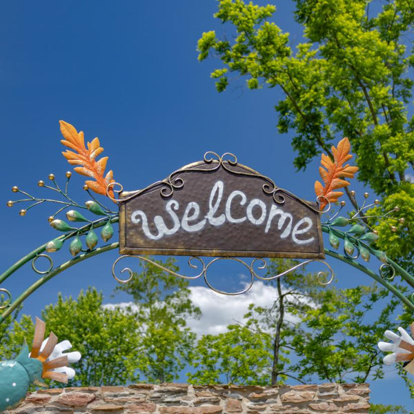 Large Thanksgiving Harvest Arch with Scarecrow, Sunflower, & Pumpkin Pillars