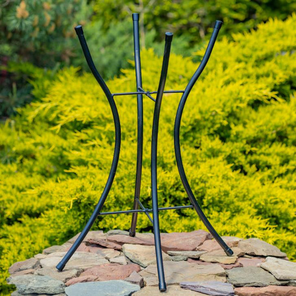 18" Glass Bowl Birdbaths With Metal Stand