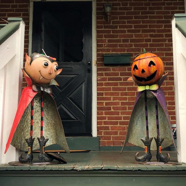 Big Head Pumpkin Figurine with Candy Dispenser Jar "Jack" 27" Tall