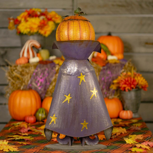 Big Head Pumpkin Figurine with Candy Dispenser Jar "Jack" 27" Tall