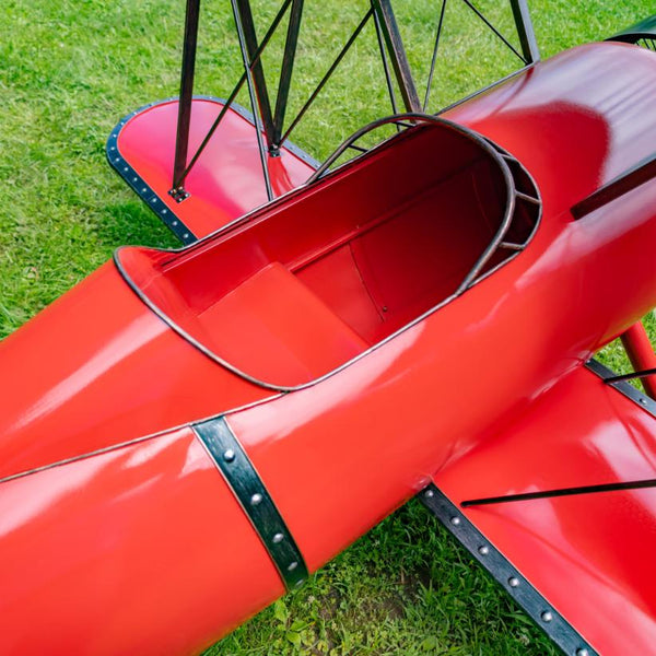 10ft. Long Metal Decorative Bi-Plane Decoration with Seating