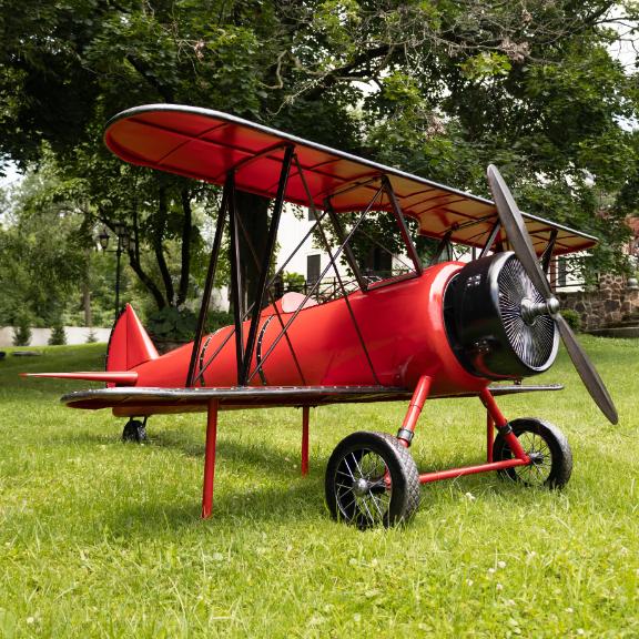 10ft. Long Metal Decorative Bi-Plane Decoration with Seating