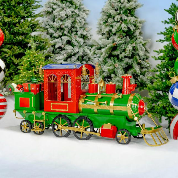 Medium Christmas Train with Cart & Lanterns