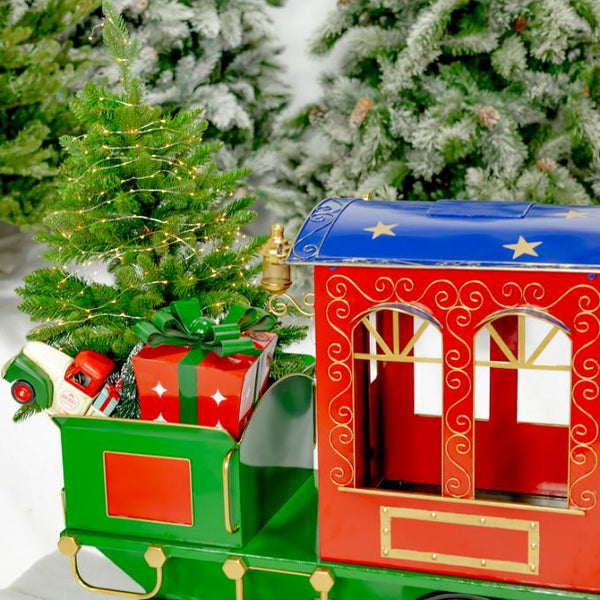 Medium Christmas Train with Cart & Lanterns