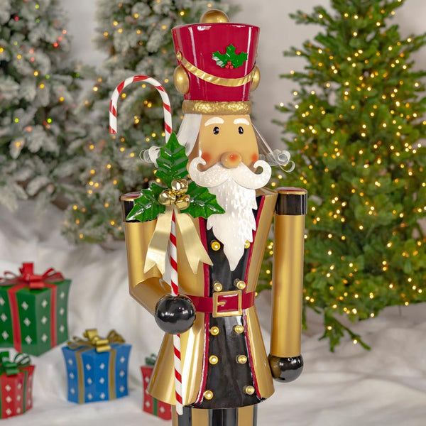 65" Tall Standing Iron Nutcracker Figurines Christmas Holiday Decor