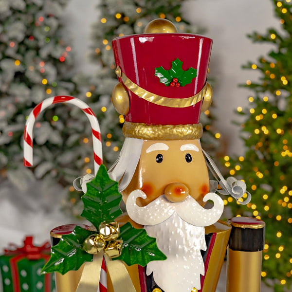 65" Tall Standing Iron Nutcracker Figurines Christmas Holiday Decor