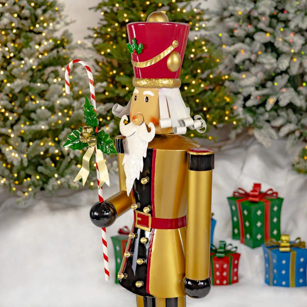 65" Tall Standing Iron Nutcracker Figurines Christmas Holiday Decor