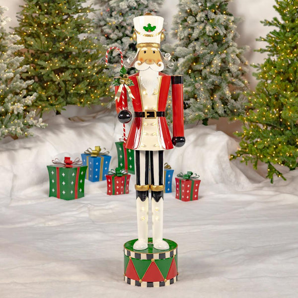 65" Tall Standing Iron Nutcracker Figurines Christmas Holiday Decor
