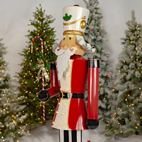 65" Tall Standing Iron Nutcracker Figurines Christmas Holiday Decor