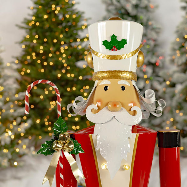 65" Tall Standing Iron Nutcracker Figurines Christmas Holiday Decor