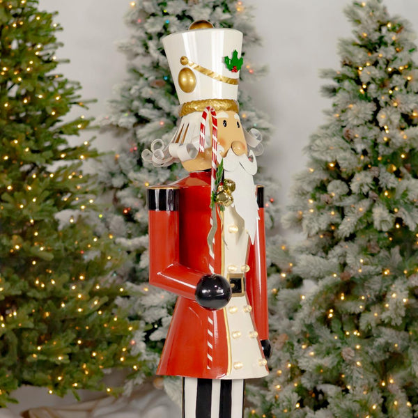 65" Tall Standing Iron Nutcracker Figurines Christmas Holiday Decor
