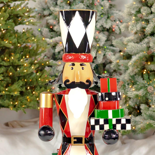 65" Tall Standing Iron Nutcracker Figurines Christmas Holiday Decor