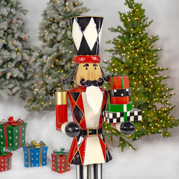 65" Tall Standing Iron Nutcracker Figurines Christmas Holiday Decor