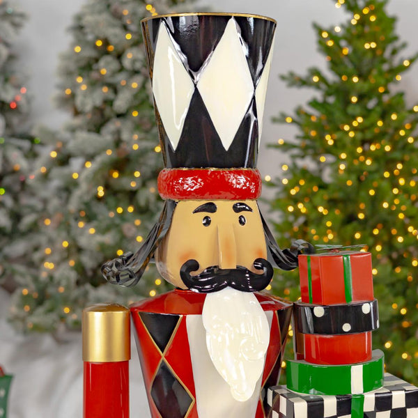 65" Tall Standing Iron Nutcracker Figurines Christmas Holiday Decor
