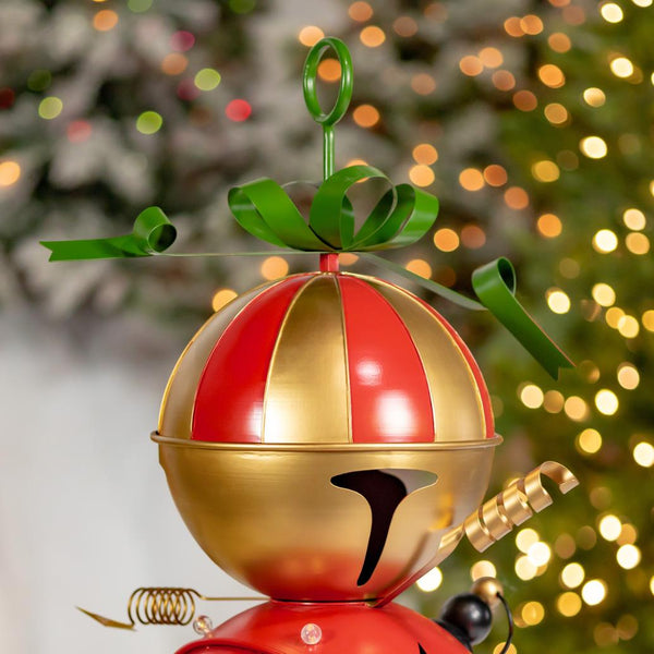 Christmas Sleigh with Giant Jingle Bells - Large 59" Tall Iron Metal